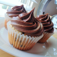 Peanut Butter and Chocolate Chip Cupcakes Recipe | Allrecipes image