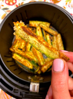 Air Fryer Keto Zucchini Fries With No Breading - Melanie Cooks image