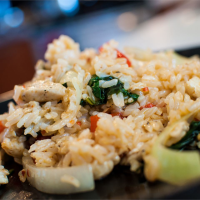 Thai Spicy Basil Chicken Fried Rice Recipe | Allrecipes image