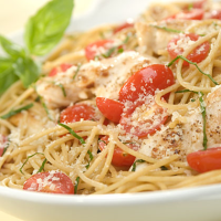 Chicken & Basil Pasta Recipe | MyRecipes image