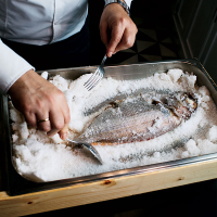 Salt-Baked Fish Recipe - José Andrés | Food & Wine image