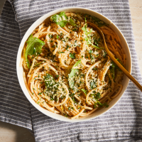 Arugula Pasta with Lemon & Parmesan Recipe | EatingWell image