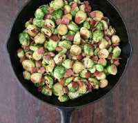 Pan-Fried Brussel Sprouts With Bacon and Balsamic | Foodtalk image
