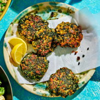 Cheesy Spinach Fritters Recipe | EatingWell image