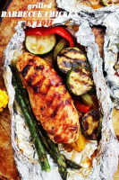 Grilled Barbecue Chicken and Vegetable Foil Packs | Easy ... image