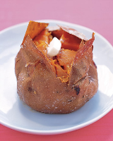 Baked Sweet Potatoes with Toppings Recipe | Martha Stewart image