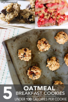 5 Oatmeal Breakfast Cookies Under 130 Calories Per Cookie image