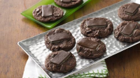 Mint Thumbprint Double Chocolate Chunk Cookies Recipe ... image