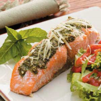 Basil Salmon Recipe: How to Make It - Taste of Home image