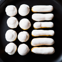 Pistachio Cream-Filled Eclairs and Cream Puffs Recipe ... image
