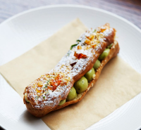 Pistachio eclairs recipe | BBC Good Food image