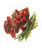 Steak With Skillet Tomatoes Recipe | Real Simple image