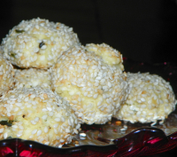 Baked Cheese Balls With Herbs and Sesame Seeds Recipe ... image