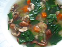Chicken, Spinach & Shiitake Mushroom Soup Recipe - Food.com image