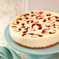 White Chocolate Raspberry Cheesecake Recipe: How to Make It - Taste of Home: Find Recipes, Appetizers, Desserts, Holiday Recipes & Healthy Cooking ... image