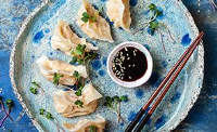Steamed Seafood Dumplings Recipe | Shrimp Recipes - Fulton ... image