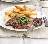Steak with chimichurri sauce recipe | BBC Good Food image