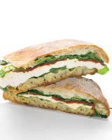 Pressed Mozzarella and Tomato Sandwich Recipe | Martha Stewart image