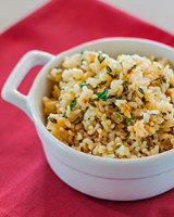 Lemon Brown Rice with Garlic and Thyme Recipe - Food & Wine image