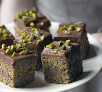 Pistachio & milk chocolate squares recipe | BBC Good Food image