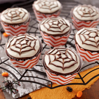 Halloween Spider Web Cupcakes Recipe | Land O’Lakes image