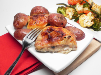 Greek Lemon-Garlic Chicken Thighs and Potatoes Recipe ... image