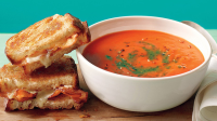 Tomato Soup with Bacon Grilled Cheese | Martha Stewart image