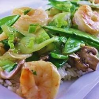 Stir-Fried Shrimp with Snow Peas and Ginger Recipe | Allrecipes image
