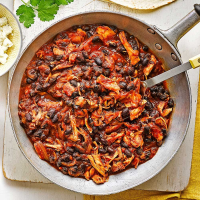 Pulled chicken & black bean chilli recipe | BBC Good Food image