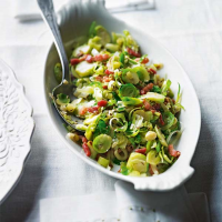 Christmas brussel sprouts with bacon recipe | delicious ... image