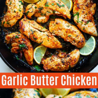 Garlic Butter Chicken Tenders | partners.allrecipes.com image