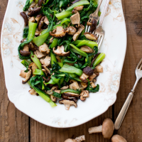 Bok Choy with Shiitake Mushrooms Recipe - Todd Porter and ... image