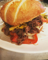 Slow Cooker Italian Chuck Roast with Peppers and Onions ... image