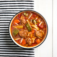 Meatball Minestrone Soup – Instant Pot Recipes image