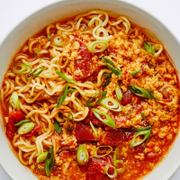Tomato and Egg Drop Noodle Soup | Punchfork image