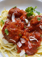 Spaghetti and Meatless Meatballs Recipe | Allrecipes image