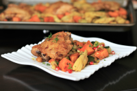 Moroccan Chicken Thigh Sheet Pan Dinner Recipe | Allrecipes image