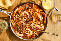 Squid and Shrimp Fideuà with Allioli Recipe | Food & Wine image