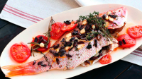 Emeril's Whole Roasted Red Snapper Recipe | Martha Stewart image