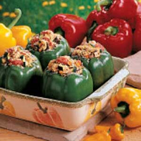 Chicken-Stuffed Green Peppers Recipe: How to Make It image