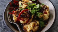 Deep-fried silken tofu with black bean, chilli ... - Good Food image