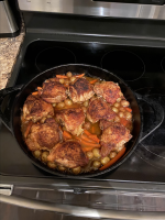 Skillet Chicken Thighs with Carrots and Potatoes | Allrecipes image