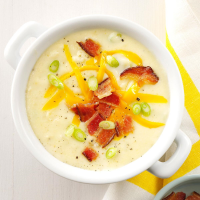 Baked Potato Cheddar Soup Recipe: How to Make It image