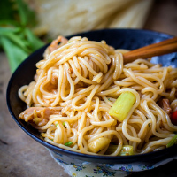 Rice Stick Noodles Stir Fry | China Sichuan Food image