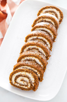 Easy Pumpkin Roll Recipe | Paleo | Keto | Healthy Pumpkin Cake image