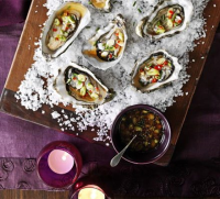 Oysters with chilli & ginger dressing recipe | BBC Good Food image