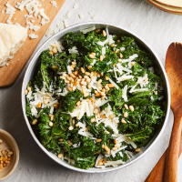 Kale Salad with Balsamic & Parmesan Recipe | EatingWell image