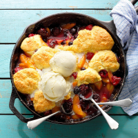 Peach and Berry Cobbler Recipe: How to Make It image