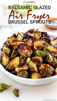 Air Fryer Brussel Sprouts with Balsamic Glaze Recipe ... image