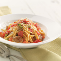 Spicy Sausage Linguine Recipe: How to Make It image